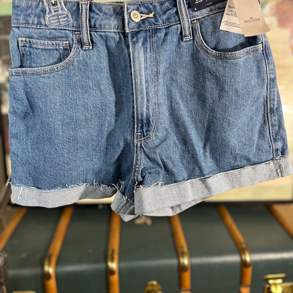 Hollister Women's Blue Denim Shorts